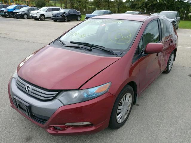 JHMZE2H57AS004880 - 2010 HONDA INSIGHT LX RED photo 2