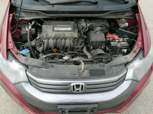 JHMZE2H57AS004880 - 2010 HONDA INSIGHT LX RED photo 7