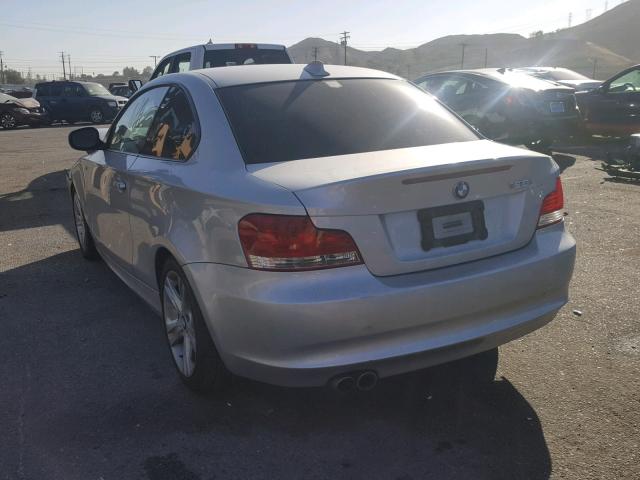 WBAUP9C51BVL90439 - 2011 BMW 128 I SILVER photo 3