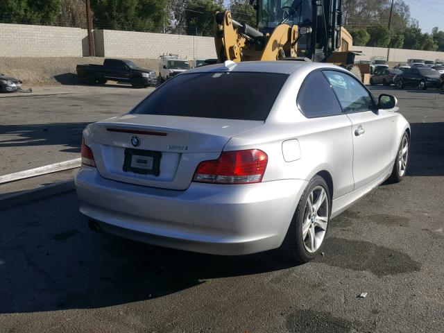 WBAUP9C51BVL90439 - 2011 BMW 128 I SILVER photo 4