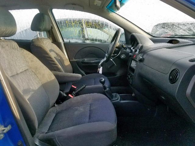 KL1TD66627B781268 - 2007 CHEVROLET AVEO BASE ლურჯი ფოტო 5