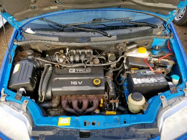 KL1TD66627B781268 - 2007 CHEVROLET AVEO BASE ლურჯი ფოტო 7