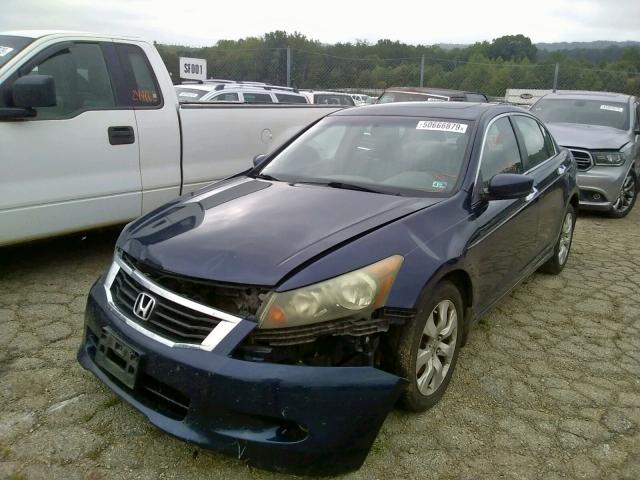 1HGCP36808A052646 - 2008 HONDA ACCORD EXL BLUE photo 2