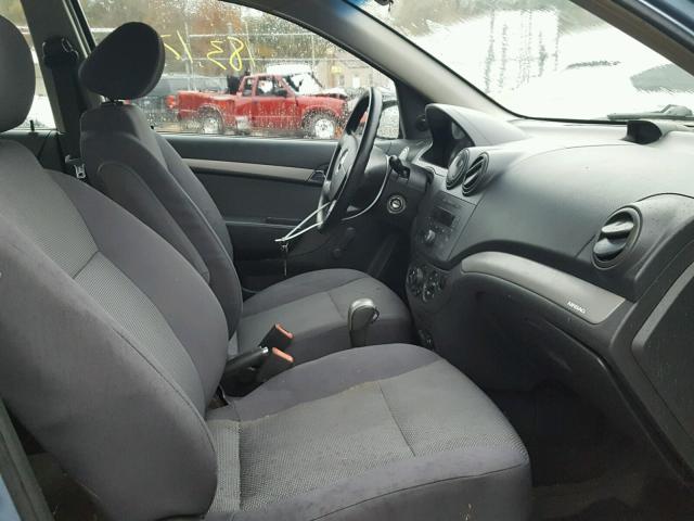KL1TD56607B166390 - 2007 CHEVROLET AVEO BASE Mavi foto 5