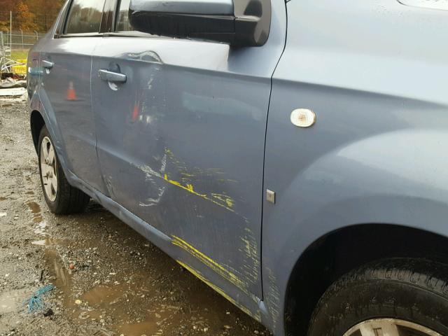 KL1TD56607B166390 - 2007 CHEVROLET AVEO BASE Mavi foto 9