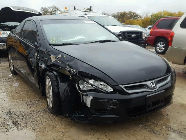 1HGCM72667A007312 - 2007 HONDA ACCORD EX BLACK photo 1