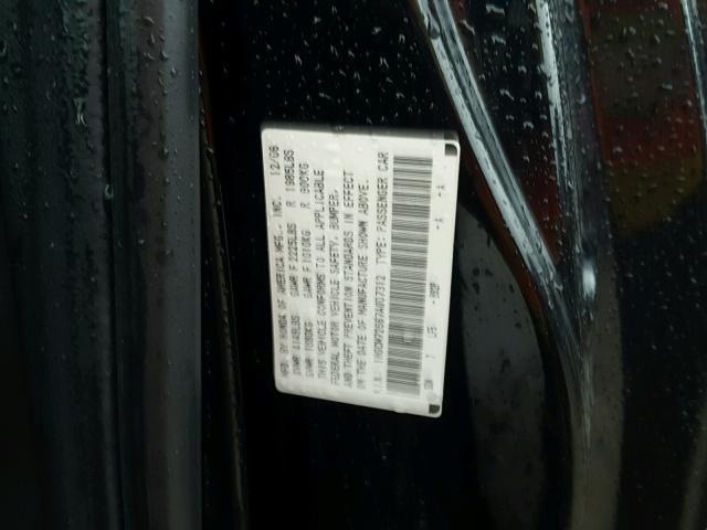 1HGCM72667A007312 - 2007 HONDA ACCORD EX BLACK photo 10