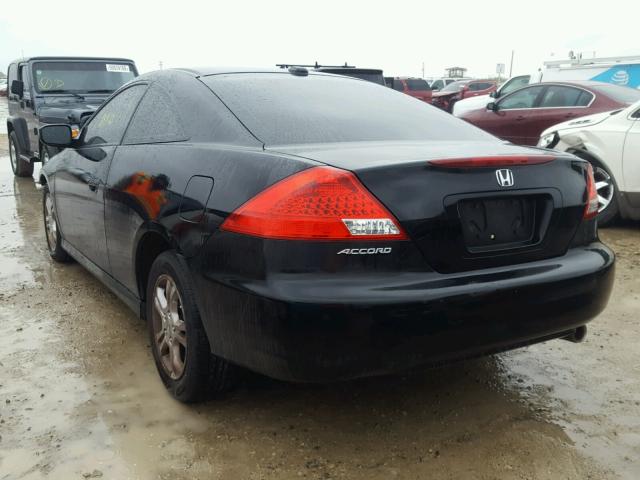 1HGCM72667A007312 - 2007 HONDA ACCORD EX BLACK photo 3