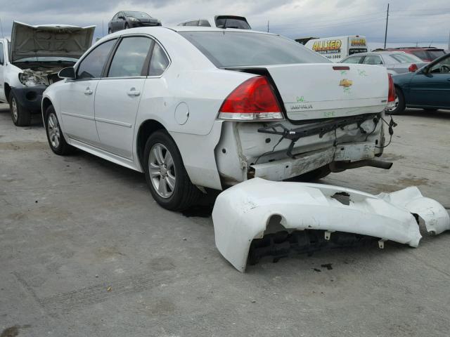 2G1WA5E35E1136698 - 2014 CHEVROLET IMPALA LIM WHITE photo 3