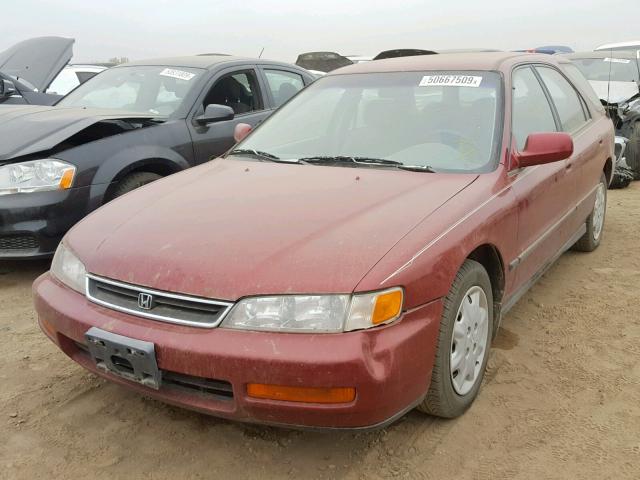 1HGCE1821TA004567 - 1996 HONDA ACCORD LX MAROON photo 2