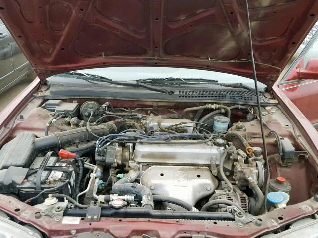 1HGCE1821TA004567 - 1996 HONDA ACCORD LX MAROON photo 7