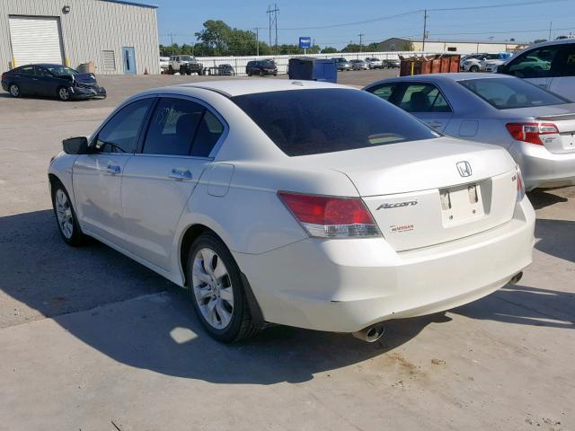 1HGCP3F82AA028290 - 2010 HONDA ACCORD EXL WHITE photo 3