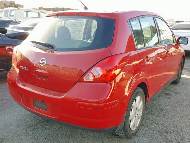 3N1BC1CP5BL438228 - 2011 NISSAN VERSA S RED photo 4