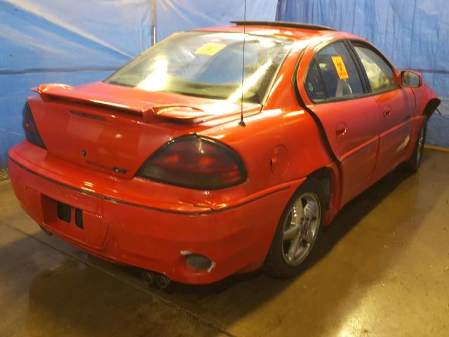 1G2NW52E1YM798155 - 2000 PONTIAC GRAND AM G RED photo 4