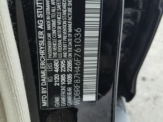 WDBRF87H46F761036 - 2006 MERCEDES-BENZ C 350 4MAT BLACK photo 10