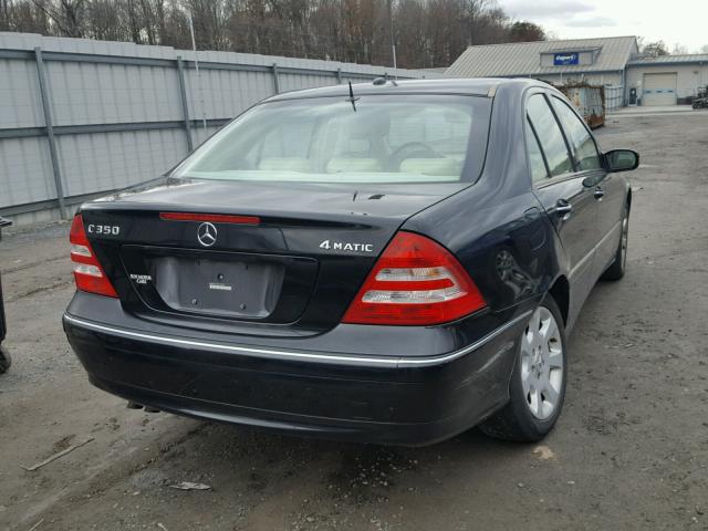 WDBRF87H46F761036 - 2006 MERCEDES-BENZ C 350 4MAT BLACK photo 4