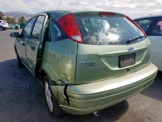 1FAHP37N17W154196 - 2007 FORD FOCUS ZX5 GREEN photo 3