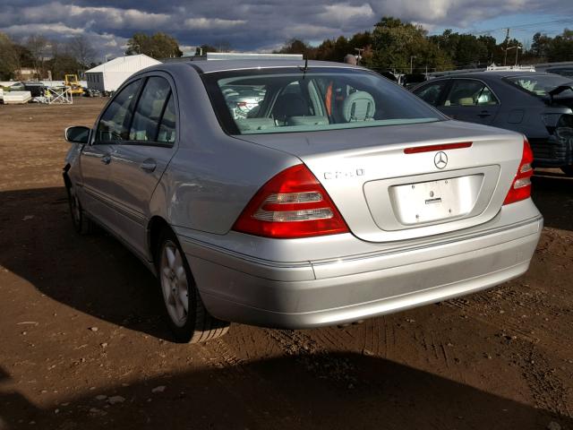 WDBRF61J31F122400 - 2001 MERCEDES-BENZ C 240 SILVER photo 3