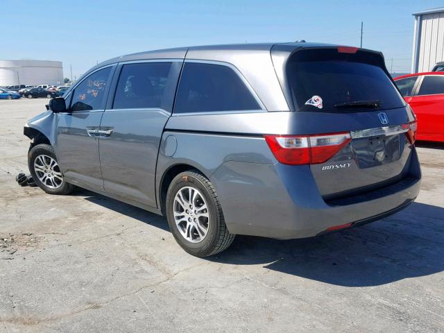 5FNRL5H63BB044888 - 2011 HONDA ODYSSEY EX GRAY photo 3