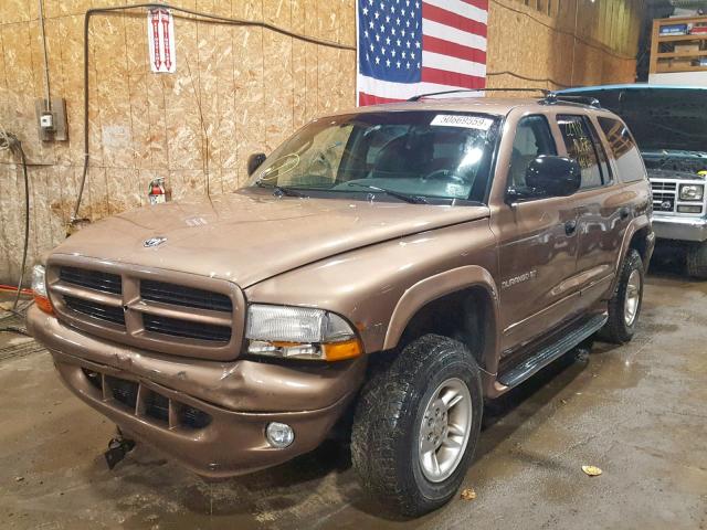 1B4HS28N0YF234041 - 2000 DODGE DURANGO GOLD photo 2