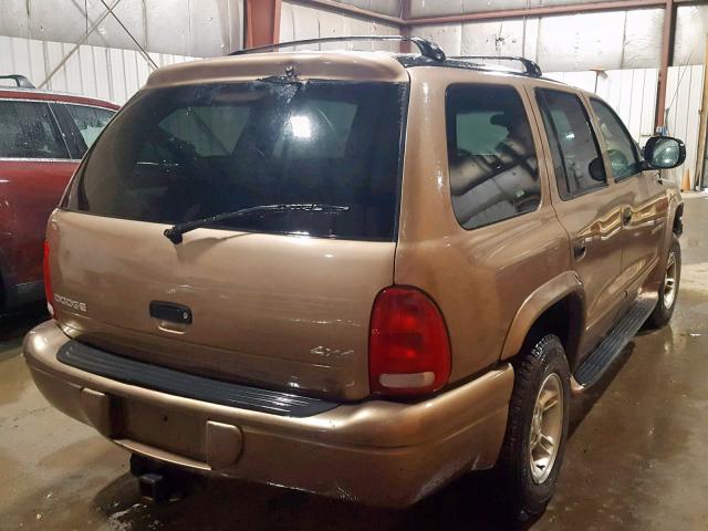 1B4HS28N0YF234041 - 2000 DODGE DURANGO GOLD photo 4