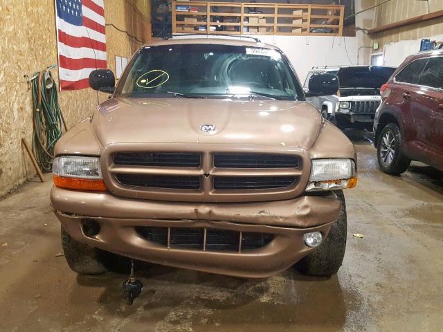 1B4HS28N0YF234041 - 2000 DODGE DURANGO GOLD photo 9