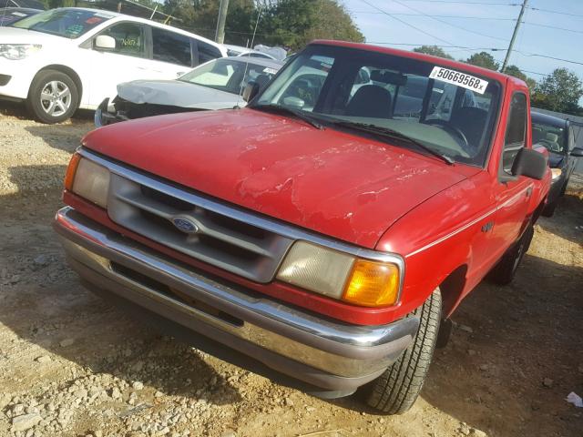 1FTCR10A1VPA40927 - 1997 FORD RANGER RED photo 2