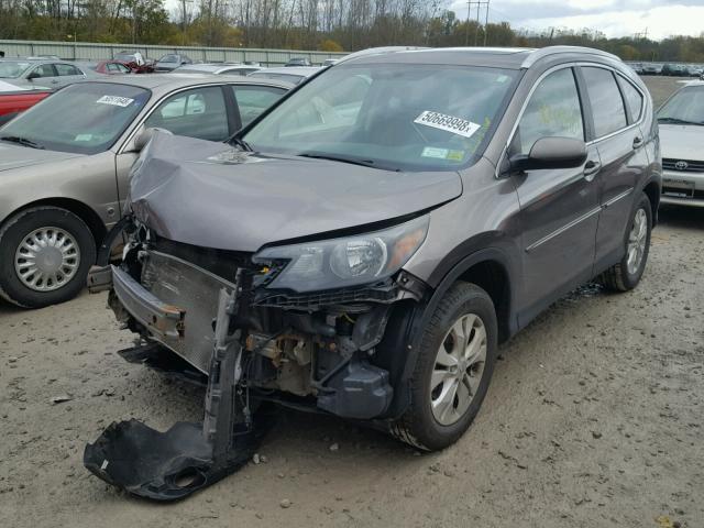 5J6RM4H79CL014335 - 2012 HONDA CR-V EXL GRAY photo 2