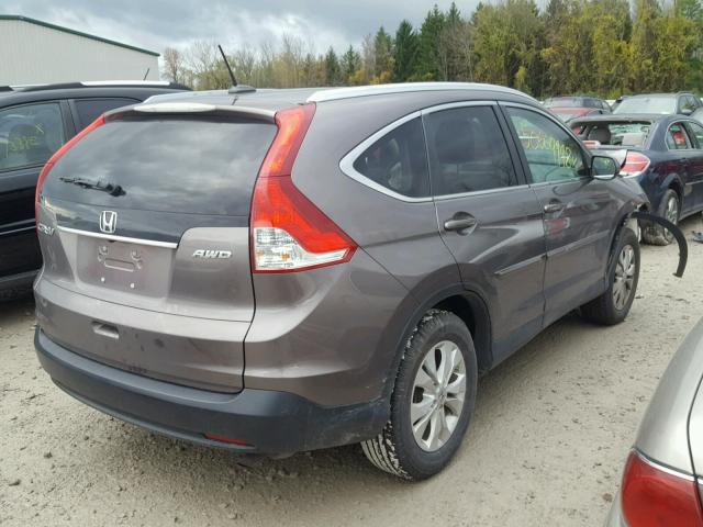 5J6RM4H79CL014335 - 2012 HONDA CR-V EXL GRAY photo 4