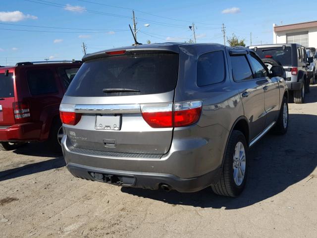 1D4RE2GG7BC730600 - 2011 DODGE DURANGO EX GRAY photo 4