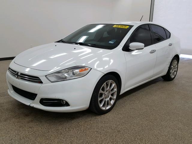 1C3CDFCH7DD316147 - 2013 DODGE DART LIMIT WHITE photo 2