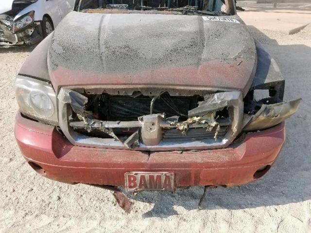 1D7HW48P97S256443 - 2007 DODGE DAKOTA QUA BURN photo 7