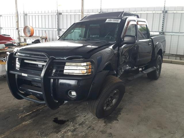 1N6ED27T34C448921 - 2004 NISSAN FRONTIER C BLACK photo 2