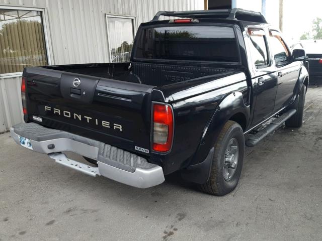 1N6ED27T34C448921 - 2004 NISSAN FRONTIER C BLACK photo 4