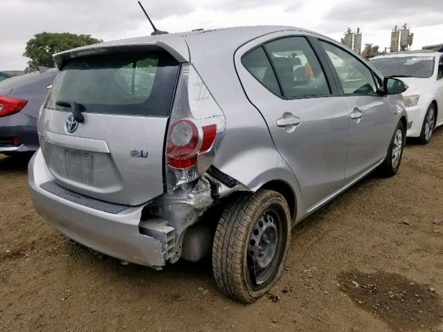 JTDKDTB33C1025026 - 2012 TOYOTA PRIUS C SILVER photo 4