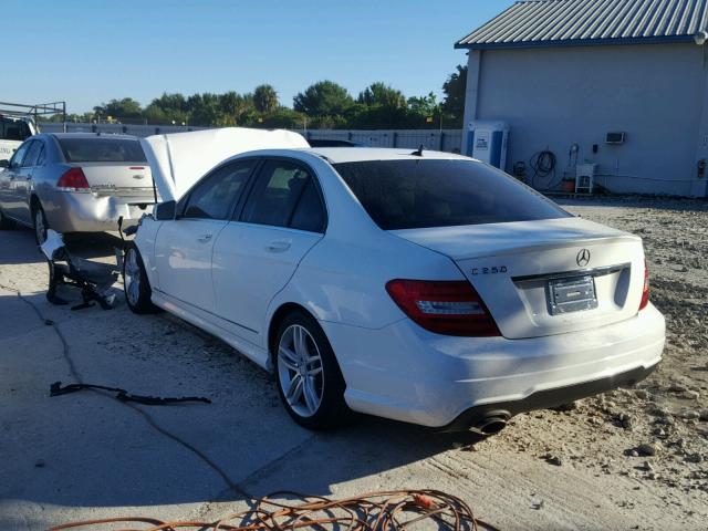 WDDGF4HB8ER307869 - 2014 MERCEDES-BENZ C 250 WHITE photo 3