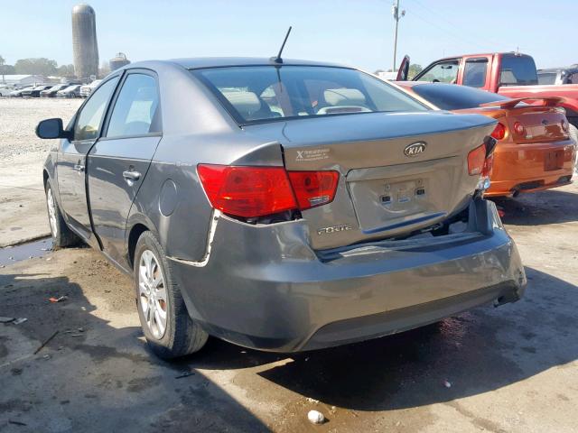 KNAFU4A26B5360401 - 2011 KIA FORTE EX GRAY photo 3