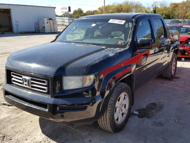 2HJYK16587H510698 - 2007 HONDA RIDGELINE BLACK photo 2