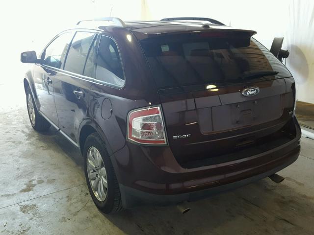 2FMDK3JC8ABB33588 - 2010 FORD EDGE SEL BURGUNDY photo 3