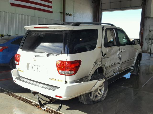 5TDBT48A46S259035 - 2006 TOYOTA SEQUOIA LI WHITE photo 4