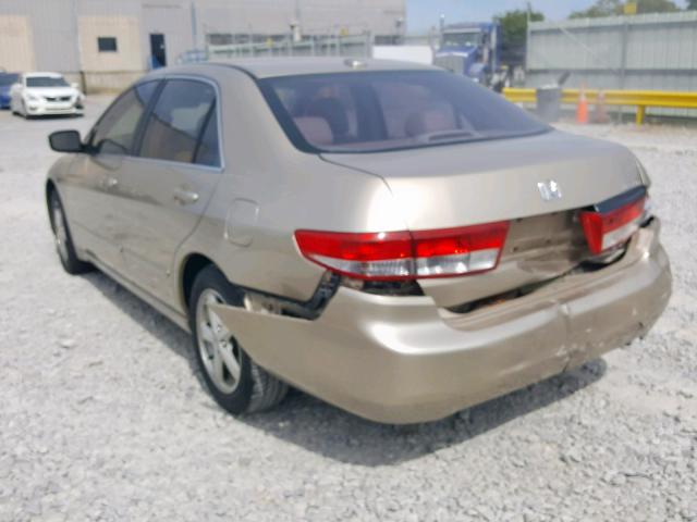 1HGCM56834A125409 - 2004 HONDA ACCORD EX GOLD photo 3