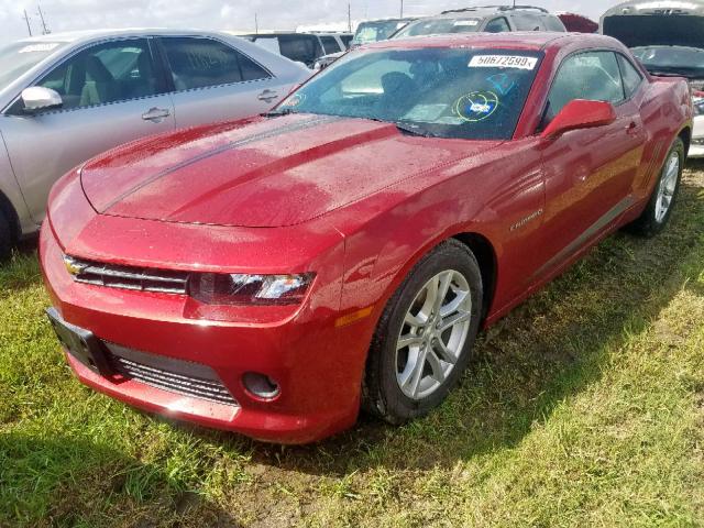 2G1FB1E3XE9250736 - 2014 CHEVROLET CAMARO LT MAROON photo 2