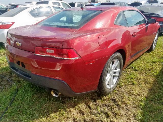 2G1FB1E3XE9250736 - 2014 CHEVROLET CAMARO LT MAROON photo 4