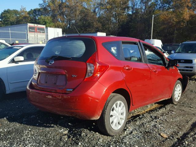 3N1CE2CP9FL425671 - 2015 NISSAN VERSA NOTE RED photo 4