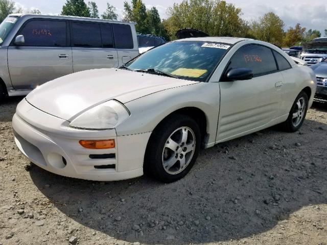 4A3AC44G63E200623 - 2003 MITSUBISHI ECLIPSE GS WHITE photo 2