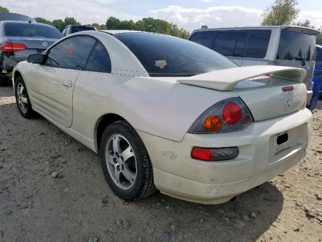 4A3AC44G63E200623 - 2003 MITSUBISHI ECLIPSE GS WHITE photo 3