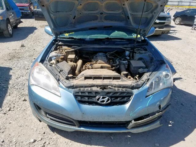 KMHHT6KD9AU004115 - 2010 HYUNDAI GENESIS CO BLUE photo 7