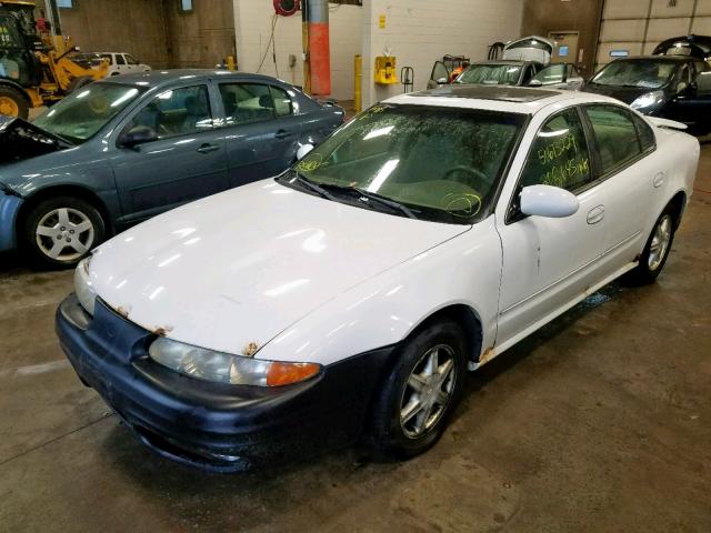 1G3NL52E12C214175 - 2002 OLDSMOBILE ALERO GL WHITE photo 2