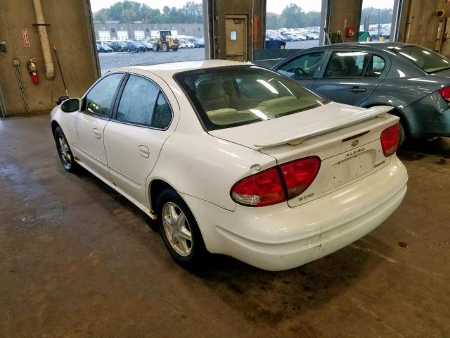 1G3NL52E12C214175 - 2002 OLDSMOBILE ALERO GL WHITE photo 3