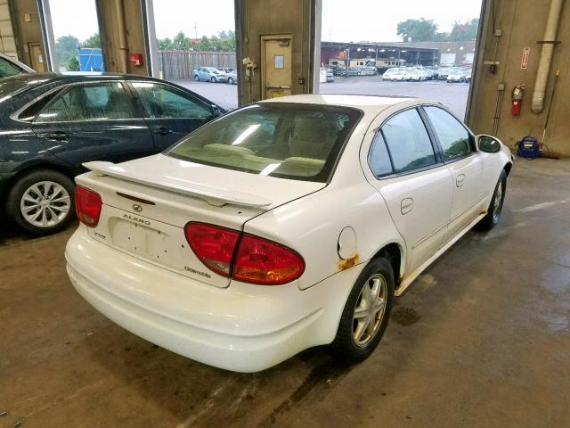 1G3NL52E12C214175 - 2002 OLDSMOBILE ALERO GL WHITE photo 4